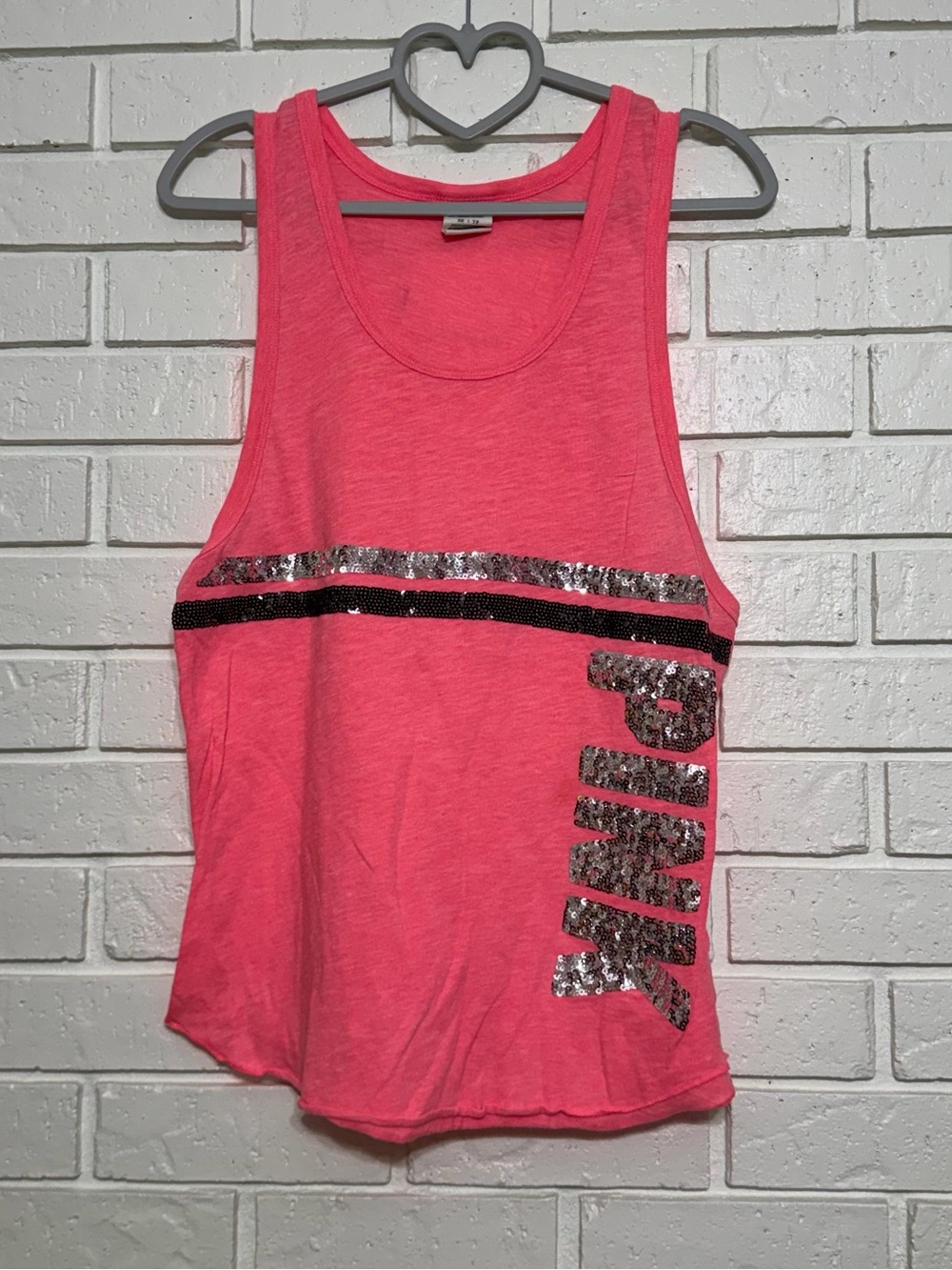 PINK Victoria’s Secret Sequin Tank Top Pink XS